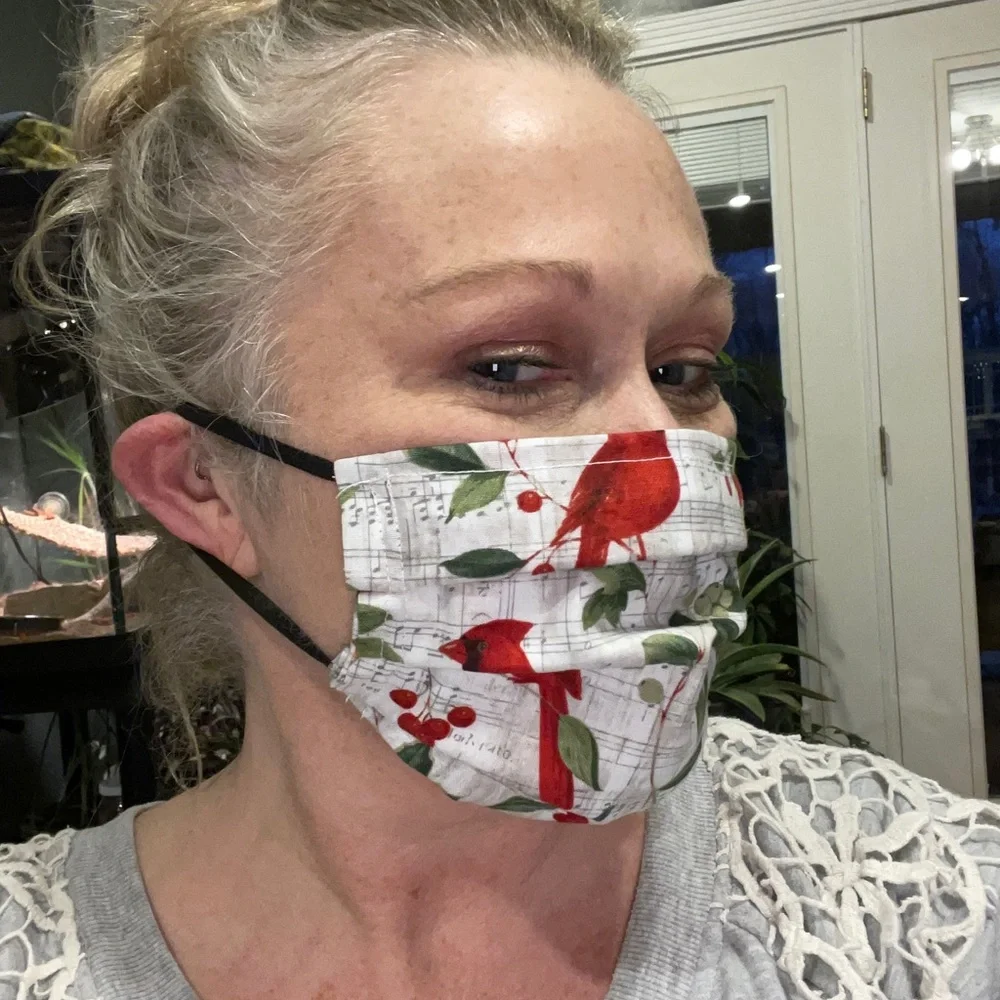 Handmade masks with Cardinal‎ print